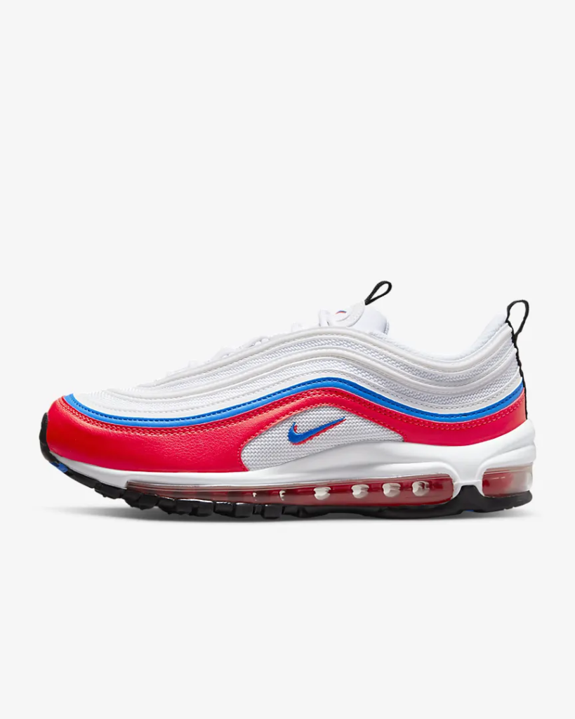 Women’s Nike Air Max 97 ‘Bright Crimson / Blue’ 7.98 Free Shipping
