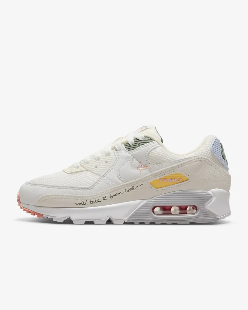 Women’s Nike Air Max 90 ‘Summit White / Pro Green’ .98 Free Shipping