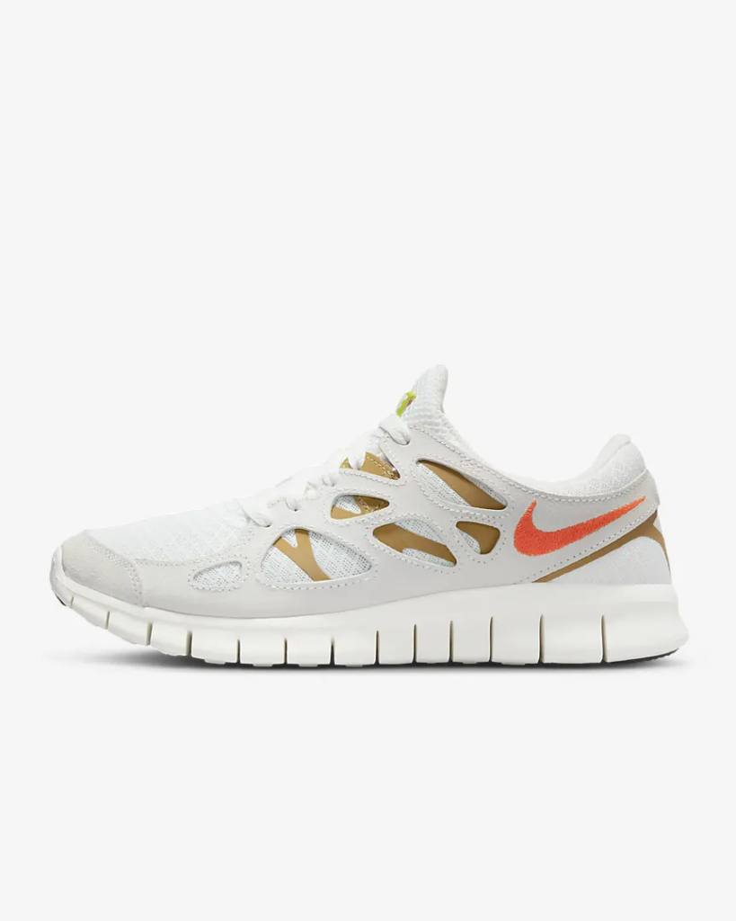 Women’s Nike Free Run 2 ‘Summit White / Goldtone’ .78 Free Shipping