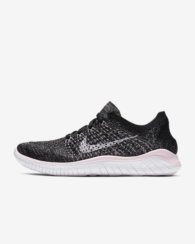 Women’s Nike Free RN Flyknit 2018 ‘Black / Pink Foam’ .98 Free Shipping