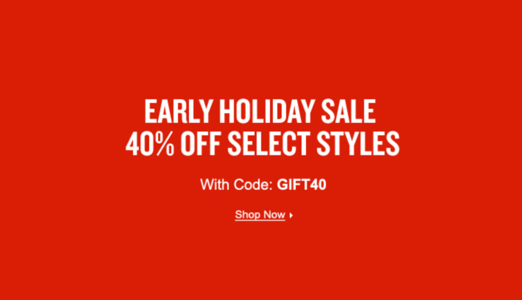 Finishline 40% off Early Holiday Sale!!!!