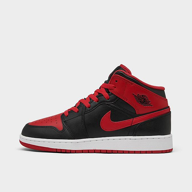 GS Air Jordan 1 Mid ‘Fire Red / Black’