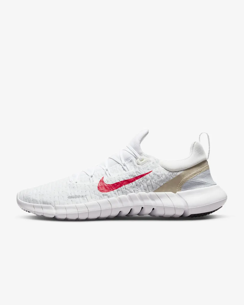 Nike Free Run 5.0 ‘Off-White / Siren Red’ .97 Free Shipping