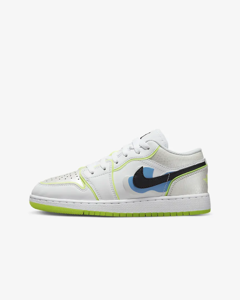GS Air Jordan 1 Low SE ‘Platinum Tint / Volt’