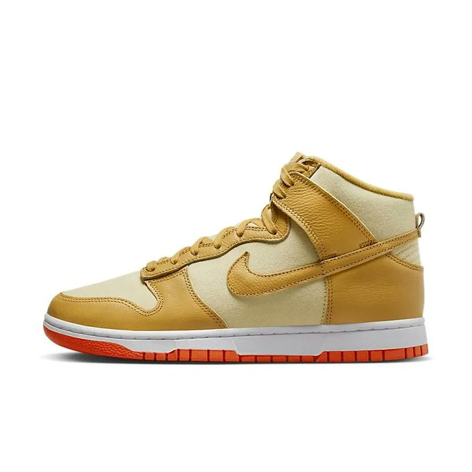Nike Dunk High ‘Gold / Safety Orange’