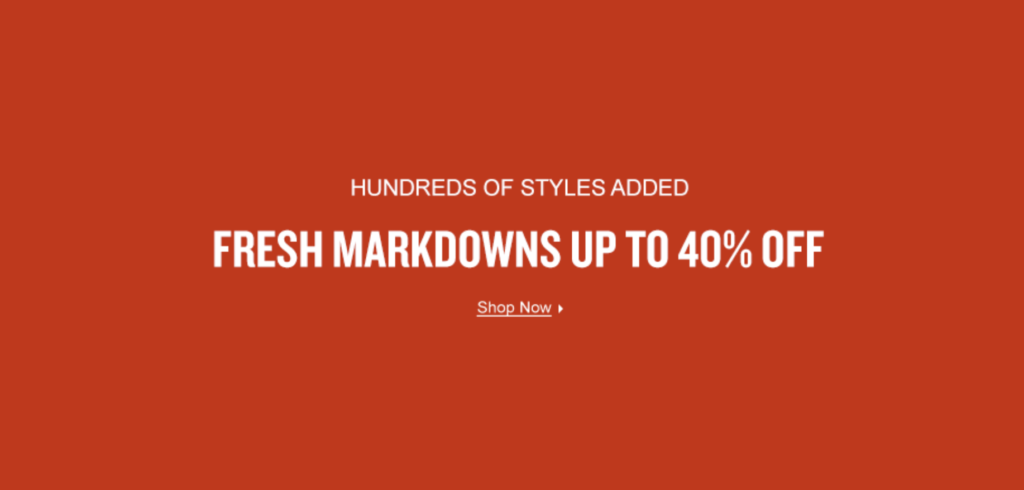 Up to 40% off Fresh Markdowns via FINISHLINE