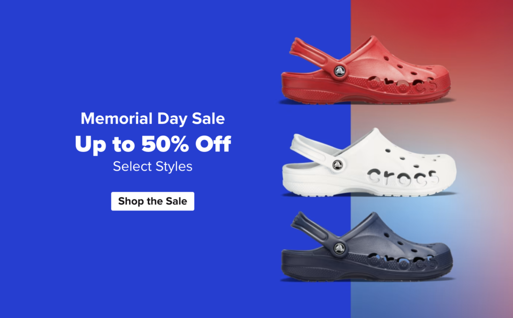 CROCS Memorial Day Sale !! Up to 50% off