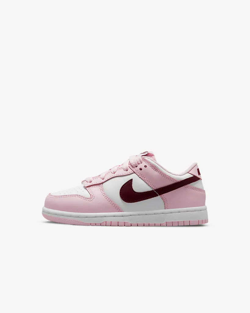 Kids’ Nike Dunk Low ‘Pink Foam / Dark Beetroot’