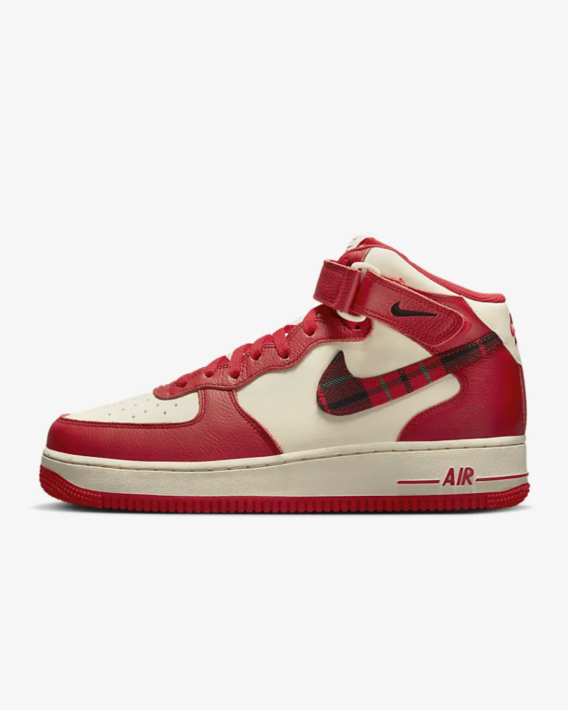 Nike Air Force 1 Mid ’07 LX Plaid ‘University Red’ .77 Free Shipping