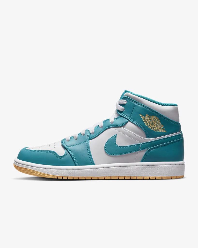 Air Jordan 1 Mid ‘Aquatone / Celestial Gold’
