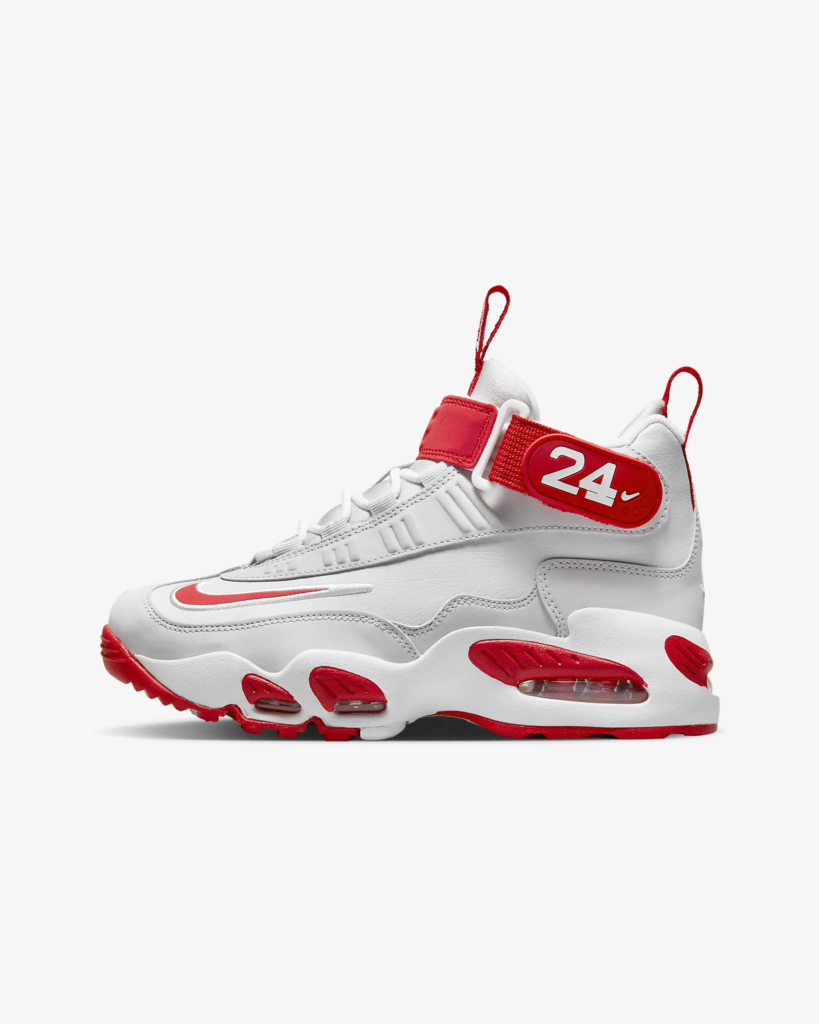 GS Nike Air Griffey Max 1 ‘Pure Platinum / Red’ .97 Free Shipping