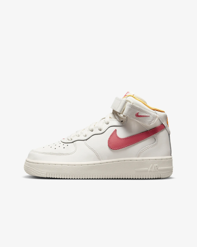 GS Nike Air Force 1 Mid LE ‘Sail / Sea Coral’ .97 Free Shipping