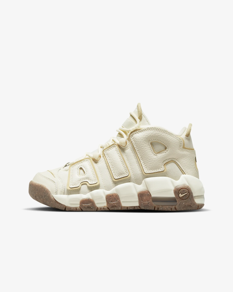 GS Nike Air More Uptempo ‘Coconut Milk / Gum’ .97 Free Shipping