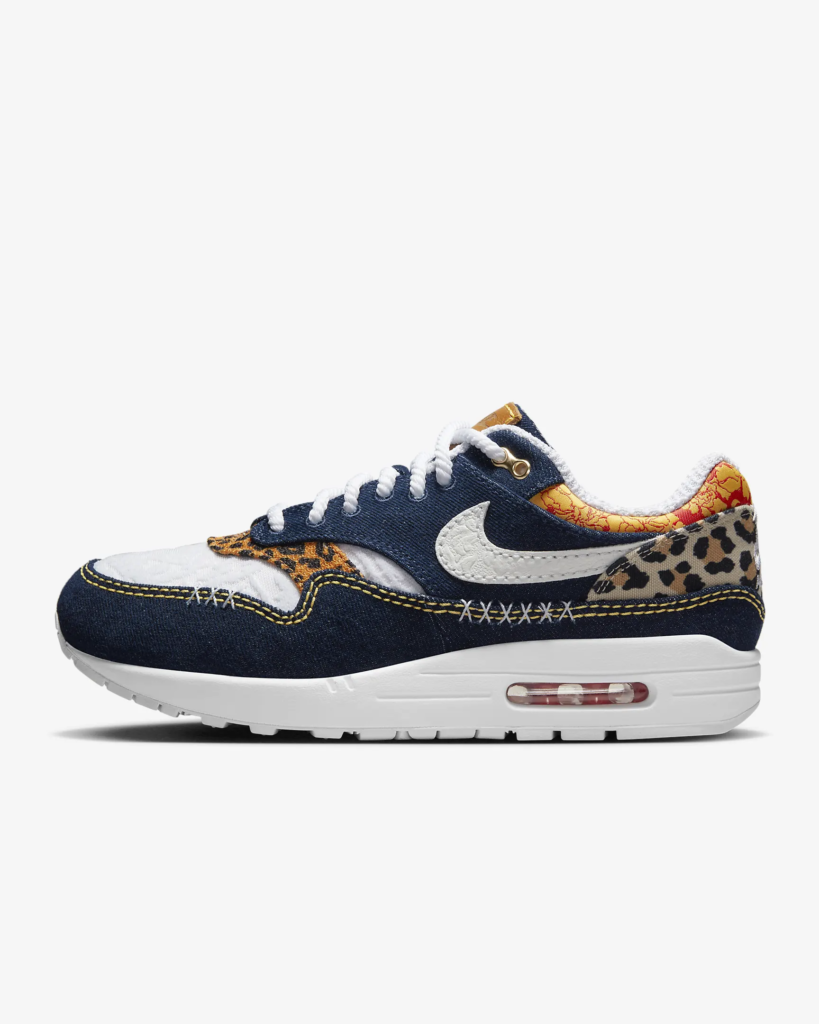 Nike Air Max 1 Premium ‘Denim Leopard’ .77 Free Shipping