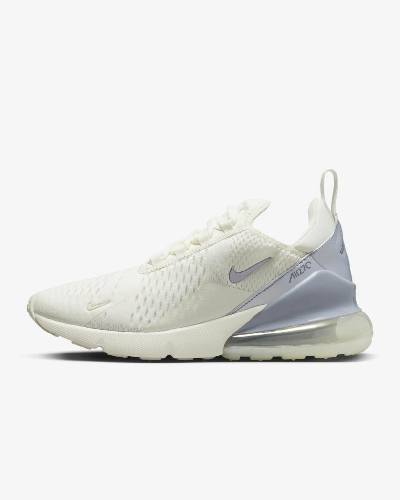 Women’s Nike Air Max 270 ‘Sail / Oxygen Purple’ 5.97 Free Shipping