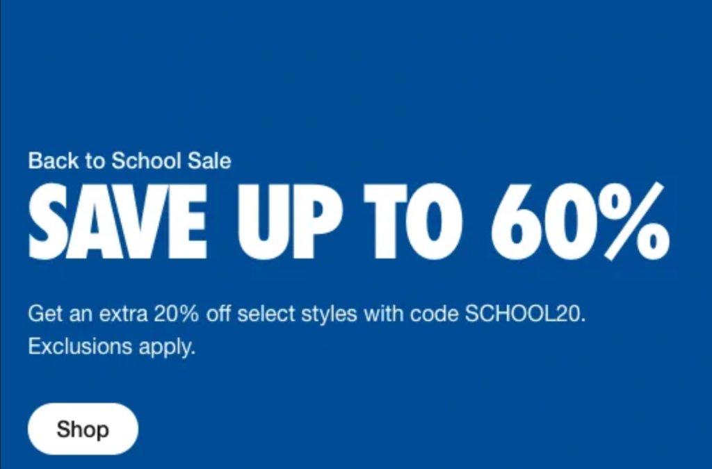 Extra 20% off Select Styles via NIKE