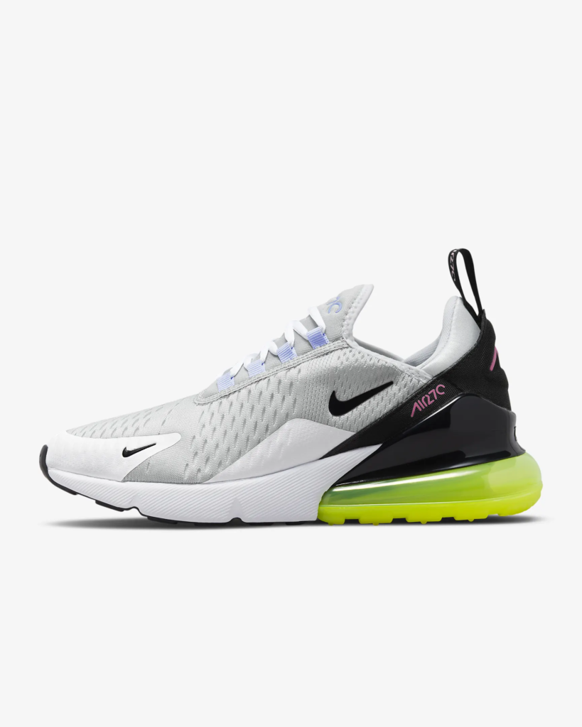 Women’s Nike Air Max 270 ‘Pure Platinum / Volt’ 5.97 Free Shipping