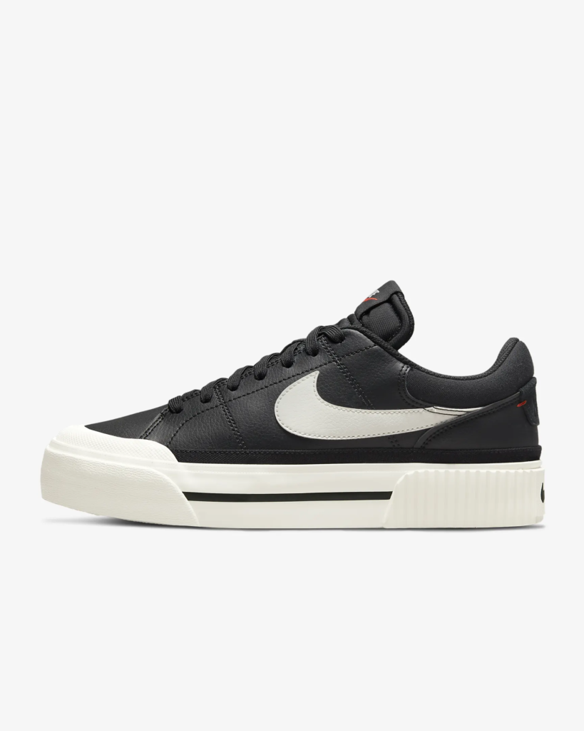 Women’s Nike Court Legacy Lift ‘Black / White’ .37 Free Shipping