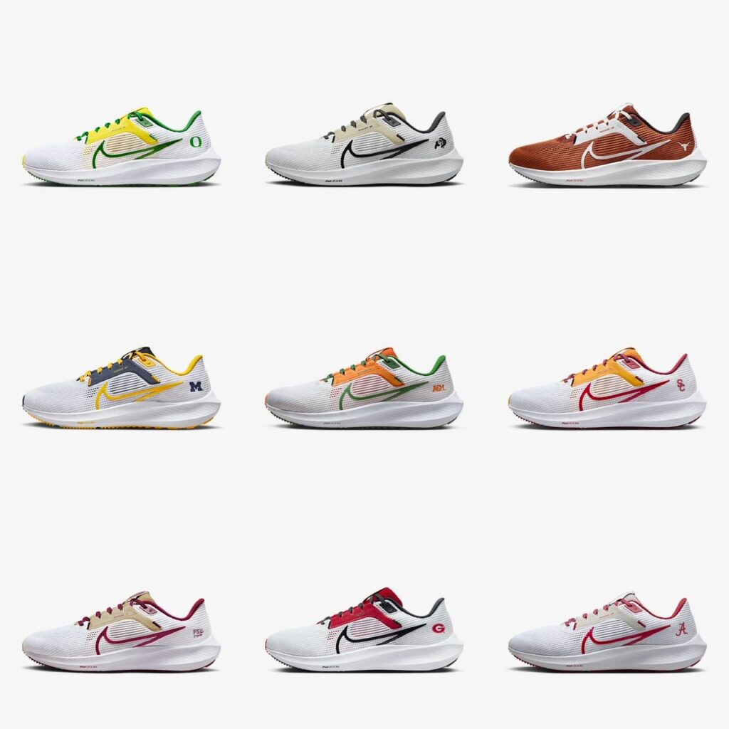 Nike Pegasus 40 (College Teams) .97 Free Shipping