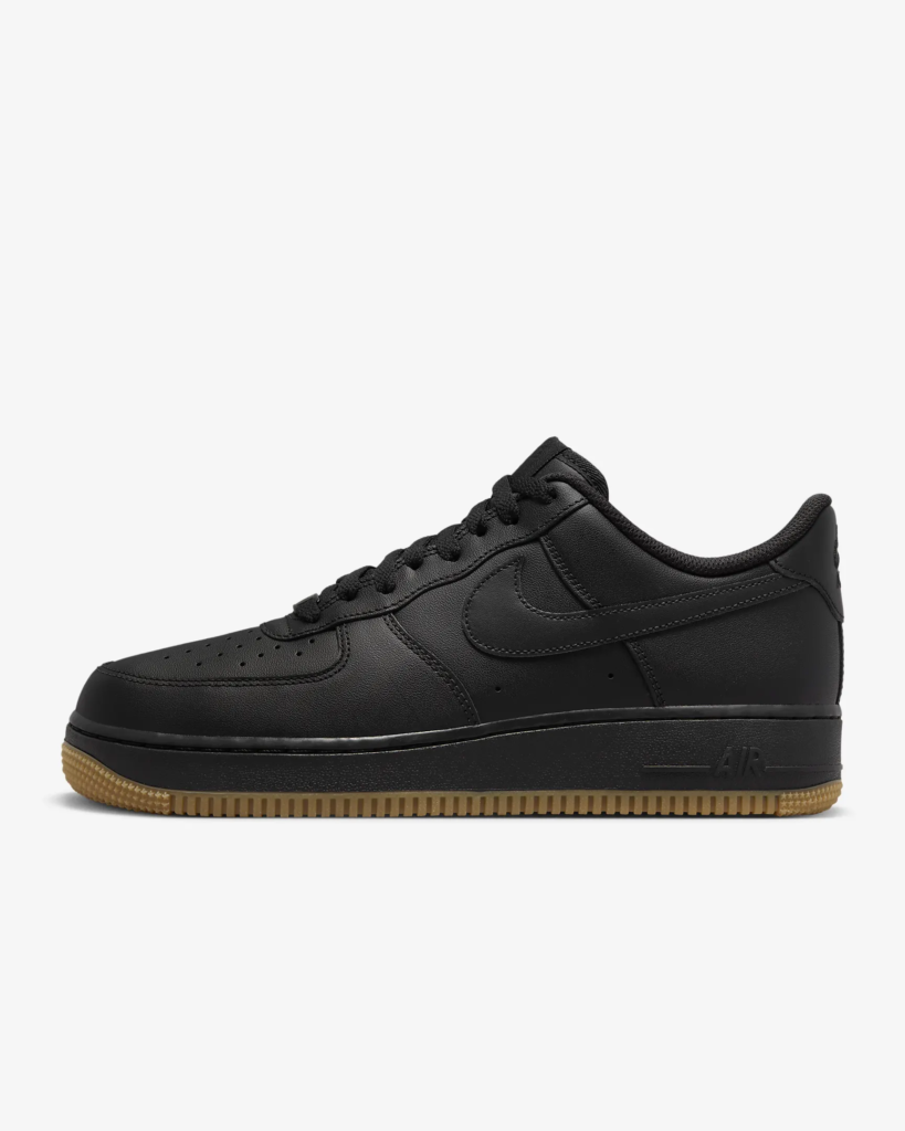 Nike Air Force 1 ’07 ‘Black / Gum’ .47 Free Shipping