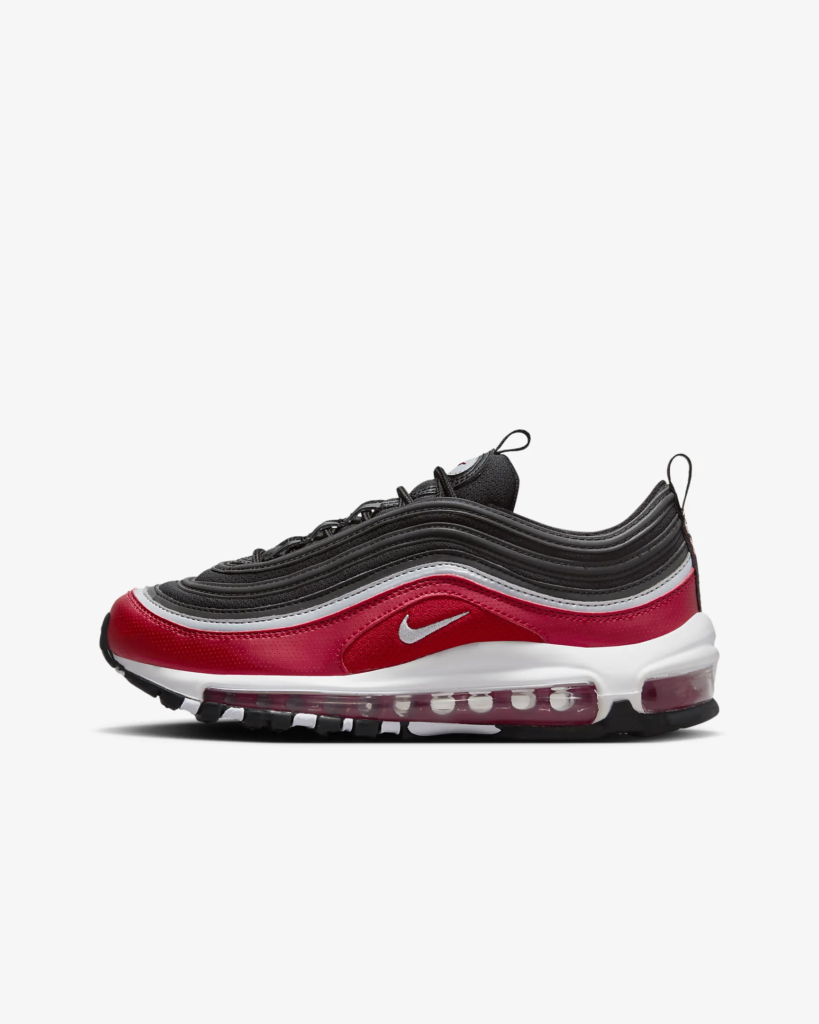 GS Nike Air Max 97 SE ‘Black / Varsity Red’ .97 Free Shipping
