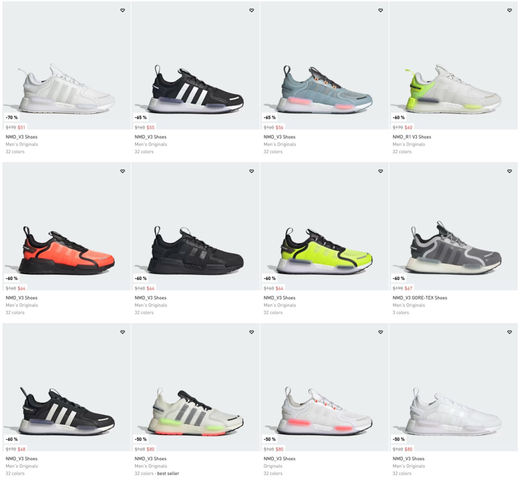 adidas NMD_V3 starting at .70 + Free Shipping