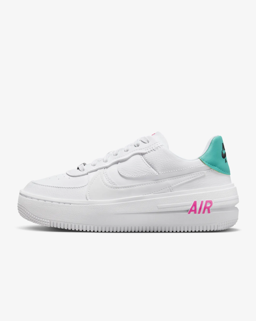 Women’s Nike Air Force 1 PLT AF.ORM ‘Pink Blast / Clear Jade’ .22 Free Shipping