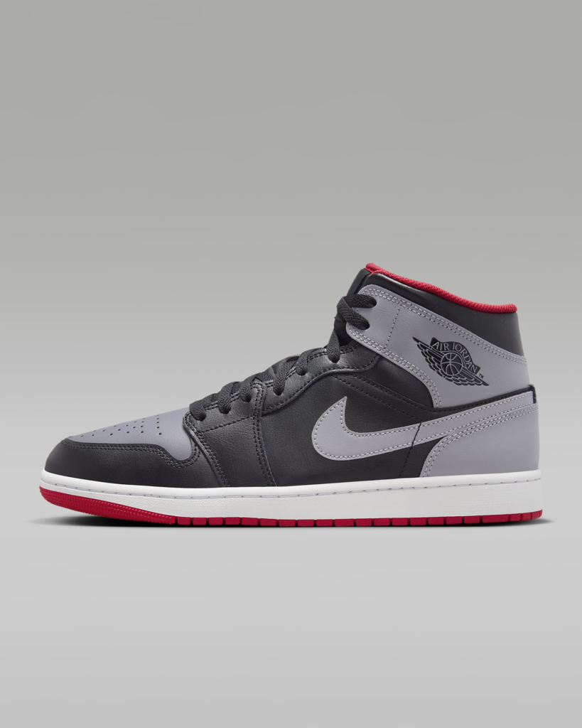 Air Jordan 1 Mid ‘Black / Red / Cement Grey’