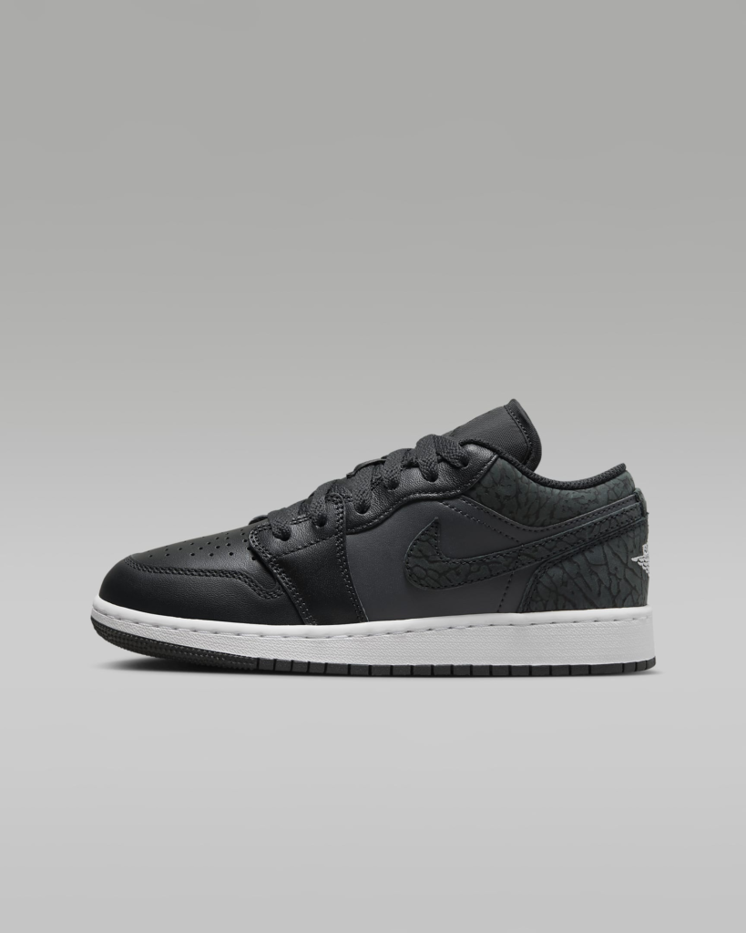 GS Air Jordan 1 Low SE ‘Black / Elephant’ .57 Free Shipping