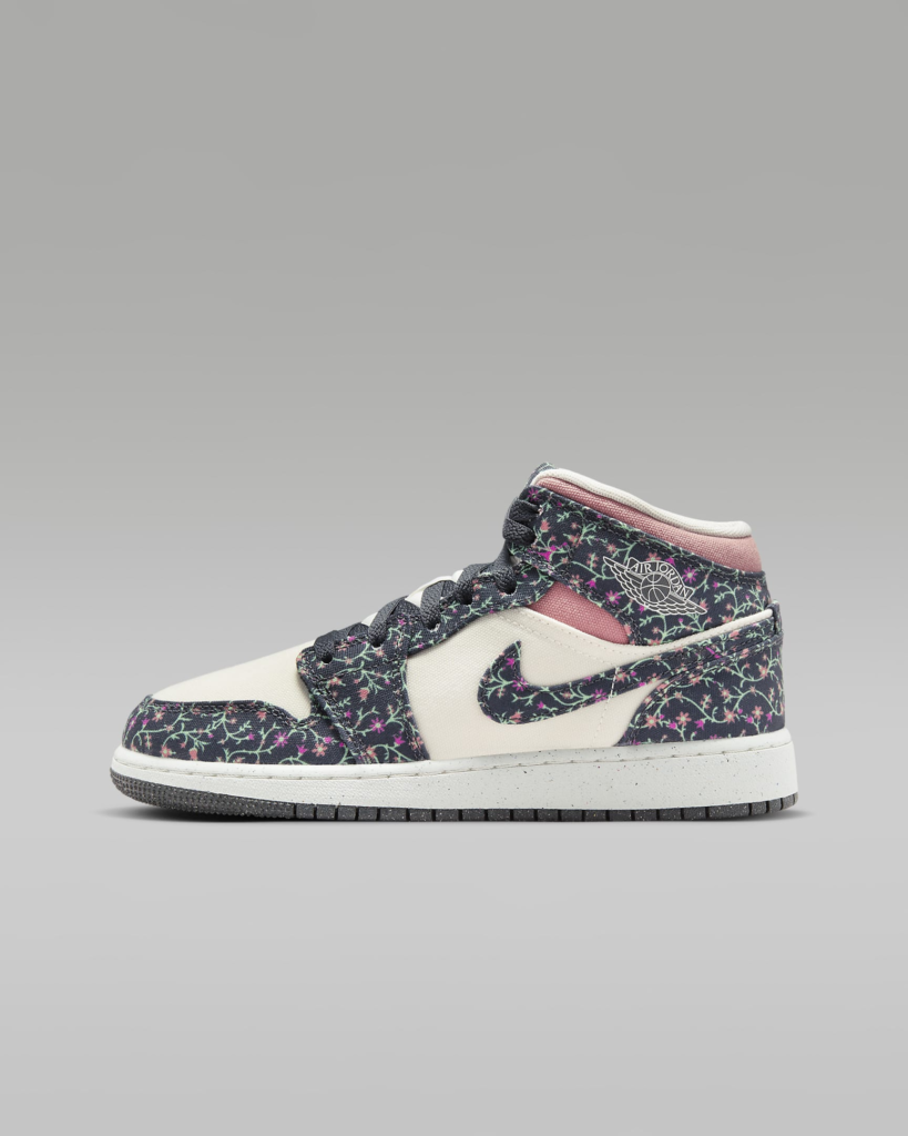 GS Air Jordan 1 Mid SE ‘Anthracite / Sail / Red Stardust’