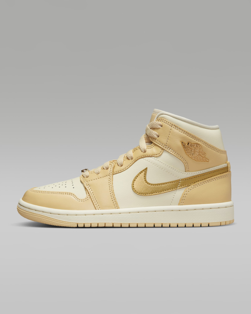 Air Jordan 1 Mid SE ‘Vanilla / Metallic Gold’ .47 Free Shipping