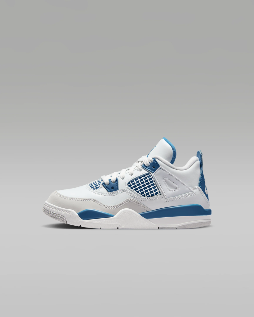 Pre-School Jordan 4 Retro “Industrial Blue” .00 Free Shipping