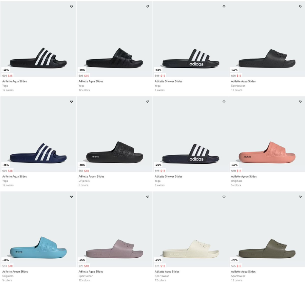 adidas Adilette Slides .25 Free Shipping