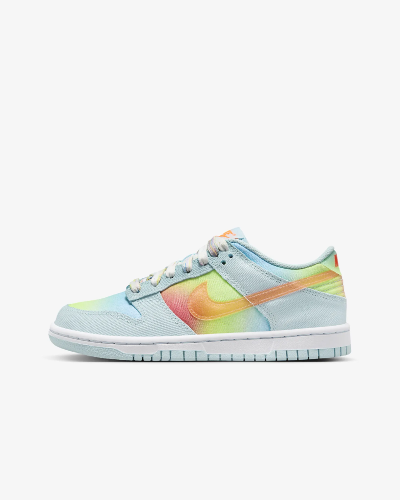 GS Nike Dunk Low ‘Glacier Blue / Lemon / Orange’ .97 Free Shipping