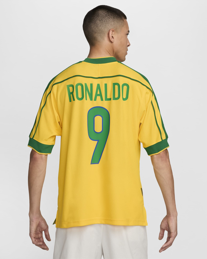 Brazil 1998 Reissue Ronaldo Jersey