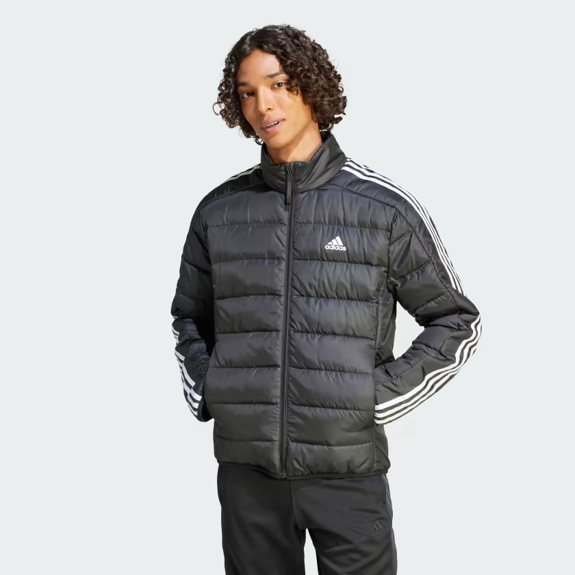 adidas Essentials 3-Stripes Light Down Jacket ‘Black’ .00 Free Shipping