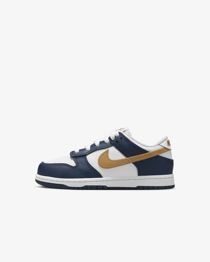 Kid’s Nike Dunk Low ‘Navy / Wheat’