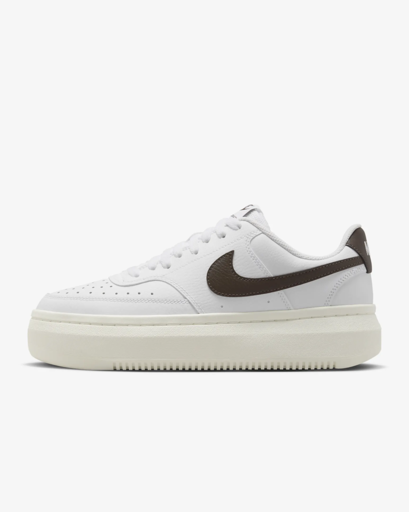 Women’s Nike Court Vision Alta ‘White / Baroque Brown’ .72 Free Shipping