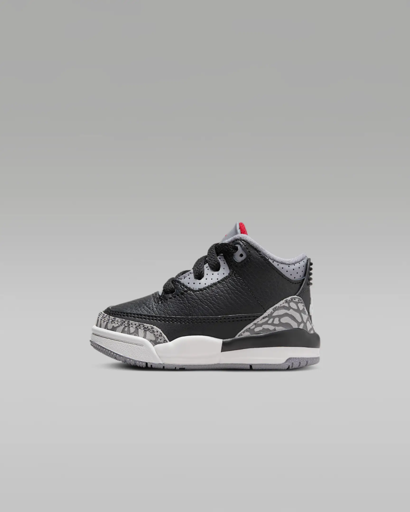 Toddler Jordan 3 Retro “Black Cement”