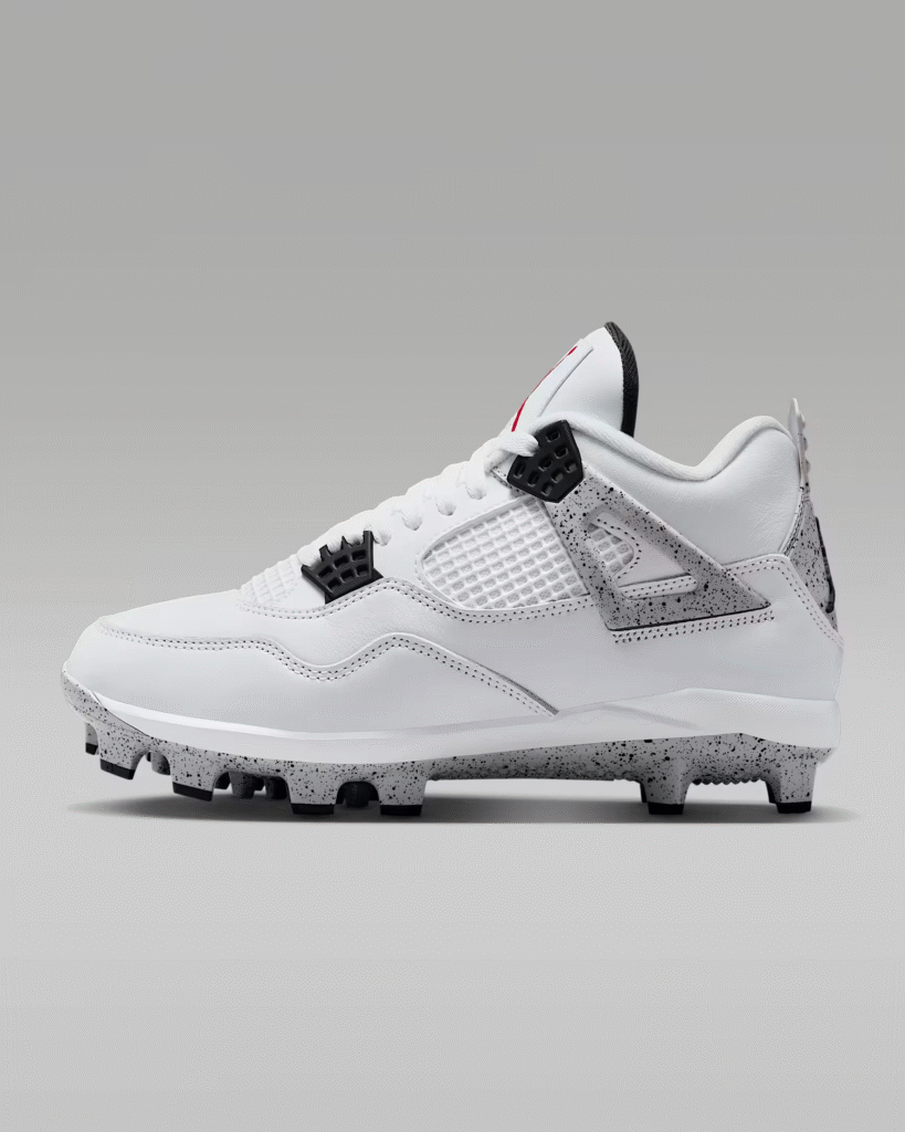 Jordan 4 Retro MCS Baseball Cleats “White Cement”