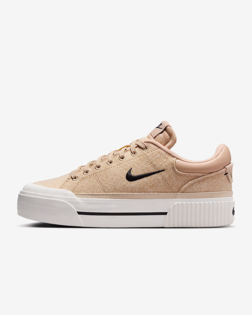 Women’s Nike Court Legacy Lift ‘Hemp / Sail’ .37 Free Shipping