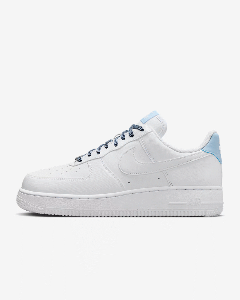 Nike Air Force 1 ’07 ‘Light Armory Blue’ .37 Free Shipping