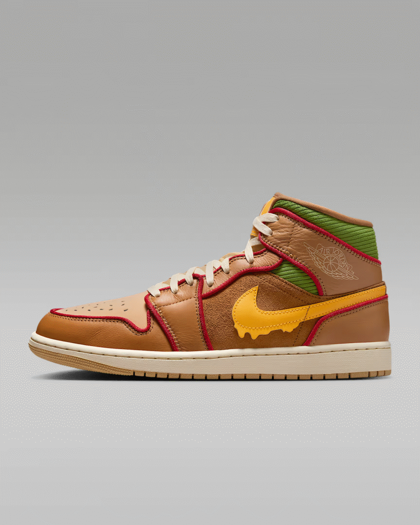 Air Jordan 1 Mid SE ‘Cheeseburger’ .97 Free Shipping