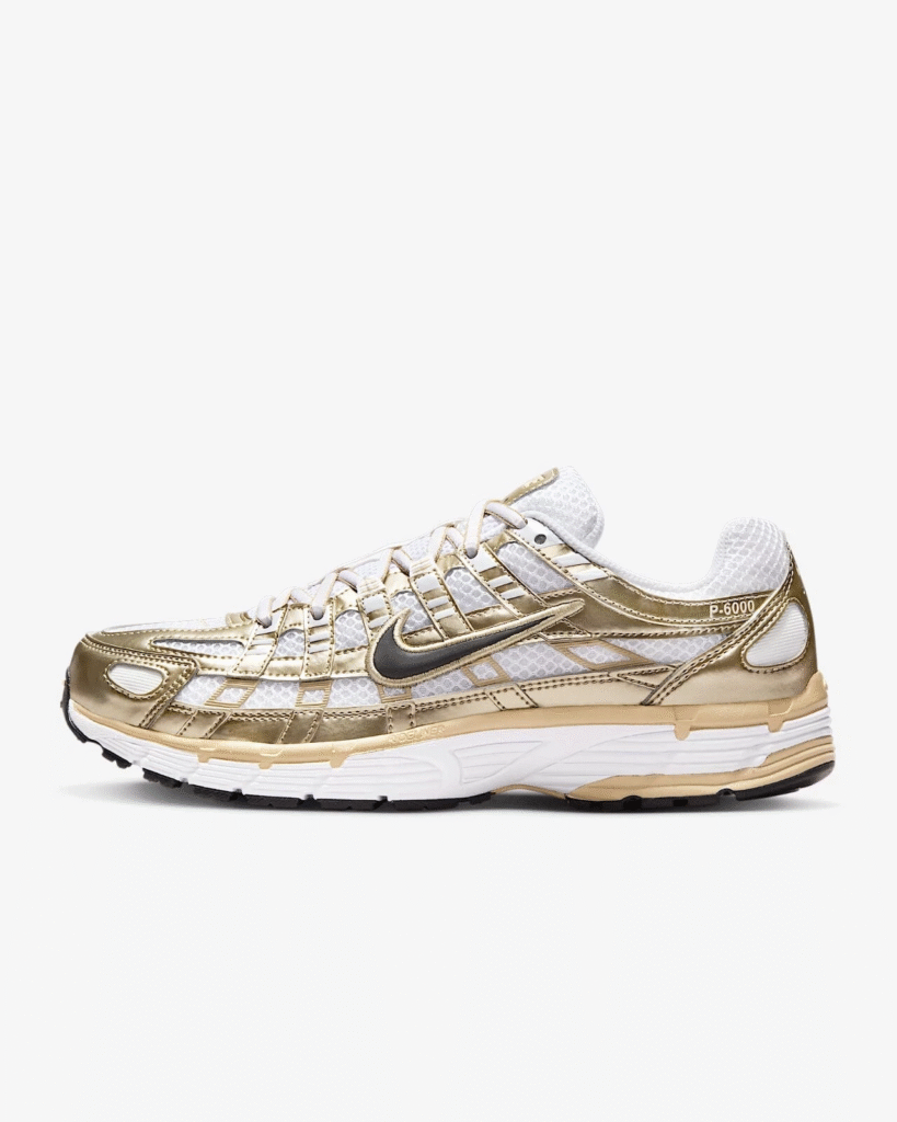 Nike P-6000 ‘Metallic Gold Grain’ $87.50