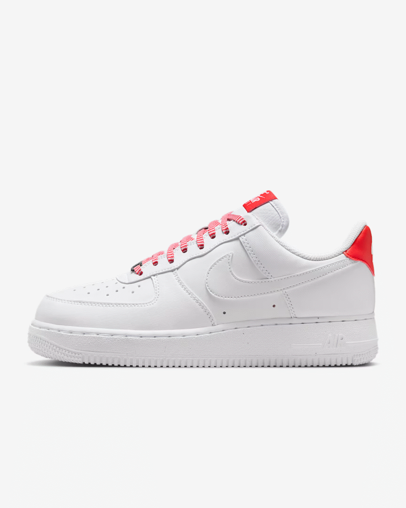 Women’s Nike Air Force 1 ’07 ‘White / Light Crimson’ .97 Free Shipping