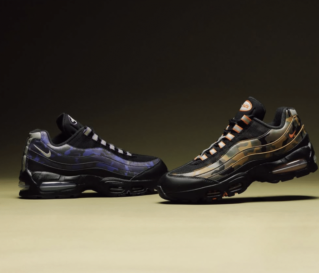 Nike Air Max 95 in ‘Court Purple Camo’ and ‘Safety Orange Camo’