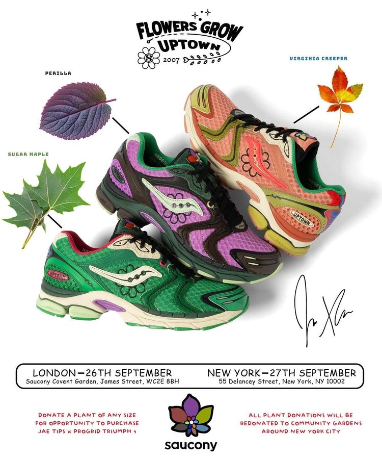 Jae Tips x Saucony Triumph 4 ‘Flowers Grow Uptown’