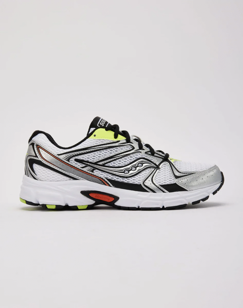 Saucony Ride Millennium “White / Metallic Silver / Black” .18 Free Shipping