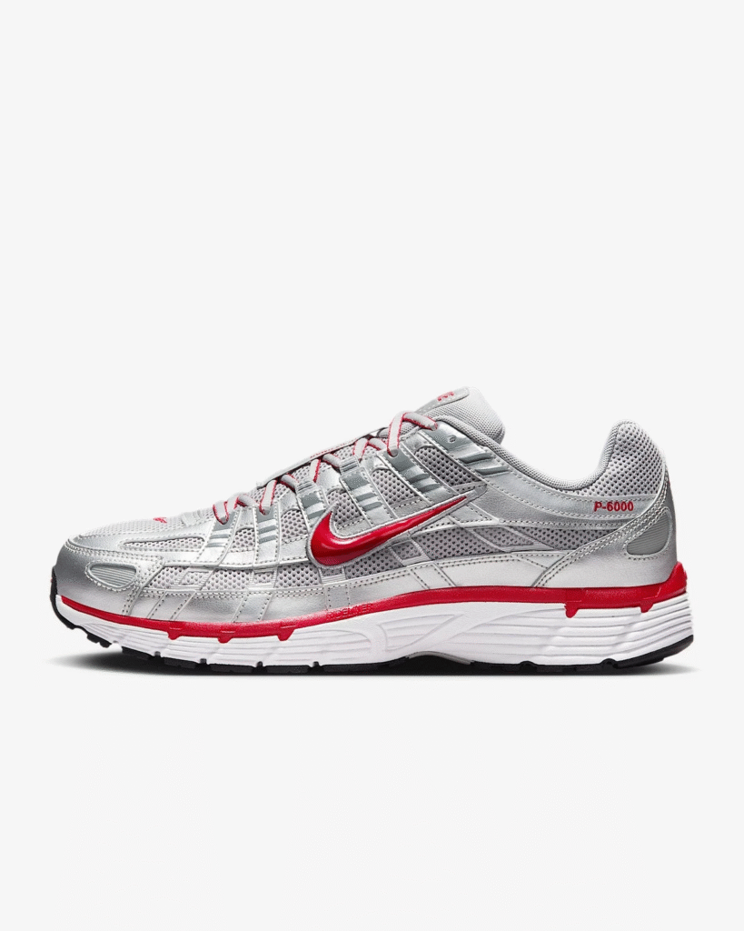 Nike P-6000 ‘Metallic Silver / Gym Red’ .99 Free Shipping