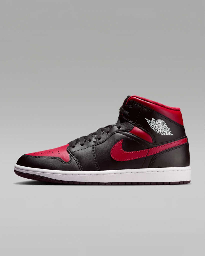 Air Jordan 1 Mid ‘Black / Varsity Red’ .47 Free Shipping